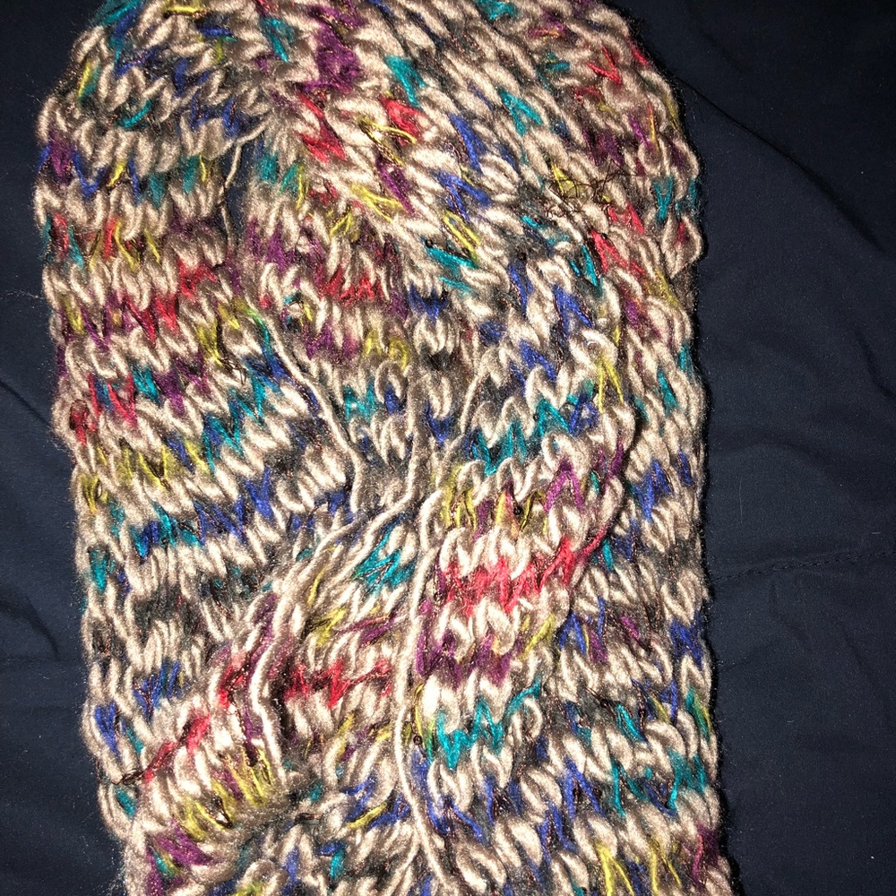 Multi colored infinity scarf